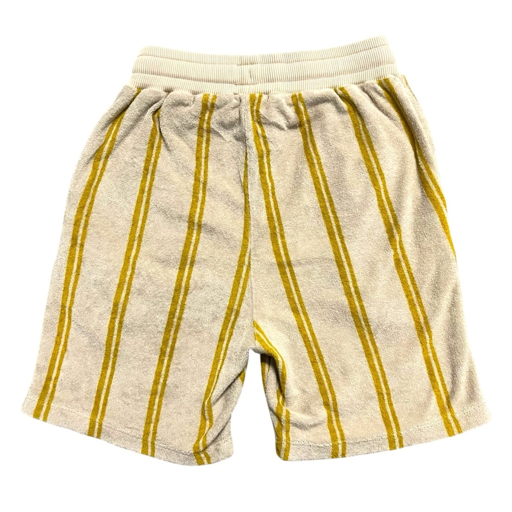 Carlijnq Sz 146/152 (11-12Y) Mustard Striped Terry Shorts - Picture 4 of 5
